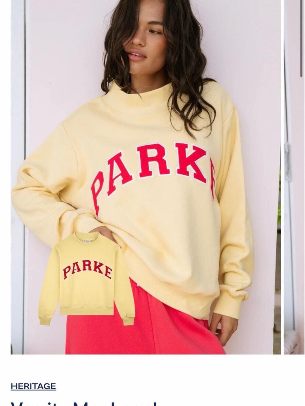 Parke Summerland SOLD OUT LEMONADE 🍋 Heritage Varsity Mockneck Sweatshirt- L/XL